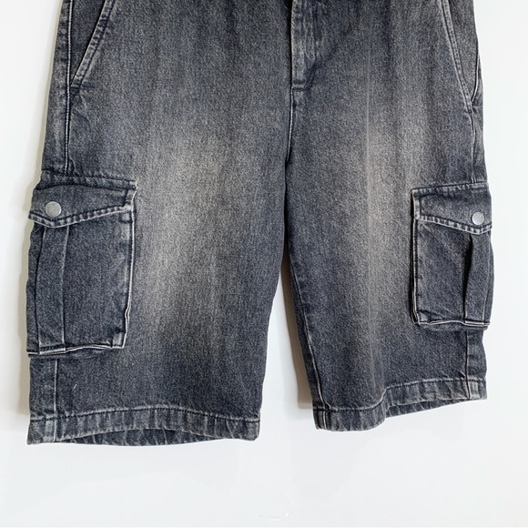 Miaou Dune Denim Cargo Shorts (Sz L) Low Rise Ochre Brown - Picture 9 of 16